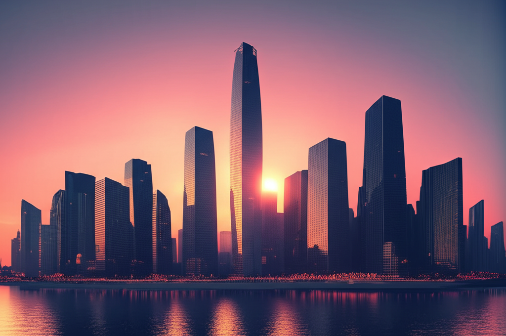 Modern city skyline